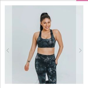 🖤NWT! Senita Lotus sports bra- Black tie dye 🖤